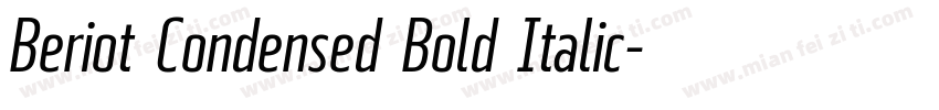 Beriot Condensed Bold Italic字体转换
